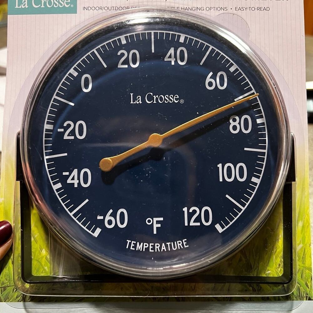 LaCrosse 5” dial thermometer, indoor-outdoor
